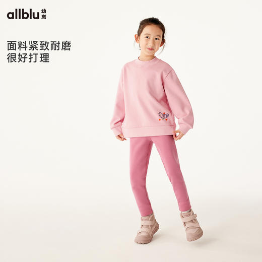 【冬Vol.3】allblu幼岚【雪顶绒】儿童打底裤男女童24冬新款加绒保暖弹力长裤ZY 商品图3