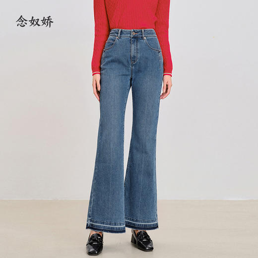 【商场同款】CNT4998“复古牛仔裤” 时尚感宽松微喇裤 显瘦显高 不易变形 舒适好穿搭弹力牛仔裤 商品图11