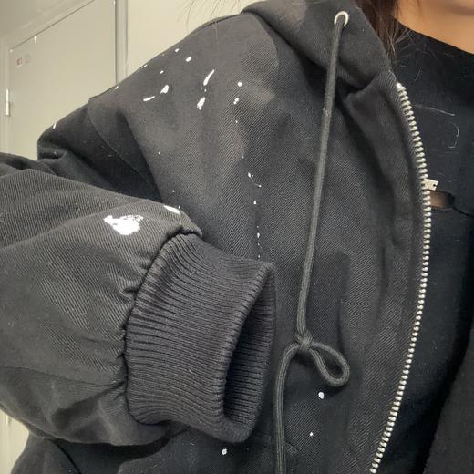 Z1连帽泼墨重磅夹棉外套（黑） 冬季 244080060321 商品图3