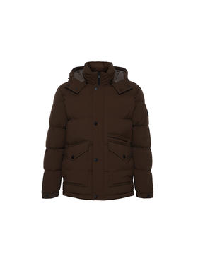 callisto咖啡色鹅绒羽绒服