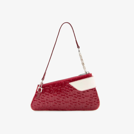 GCDS 女士金属字母徽标 Comma Notte 专利花押字单肩包 红色 A2OW5200AC849 商品图1