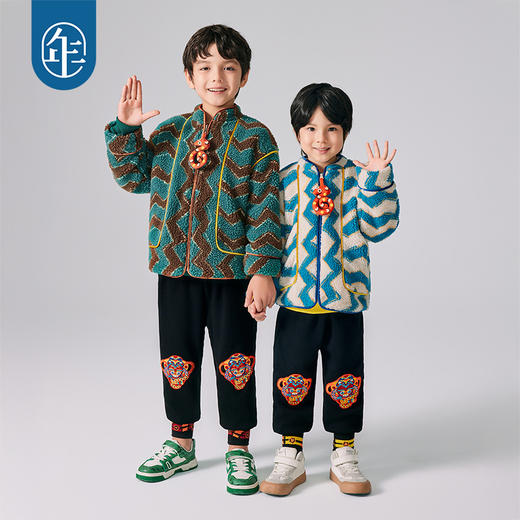 年衣童装儿童唐装外套2024冬季新品男女童新中式国风摇粒绒上衣N4244561D03 商品图9