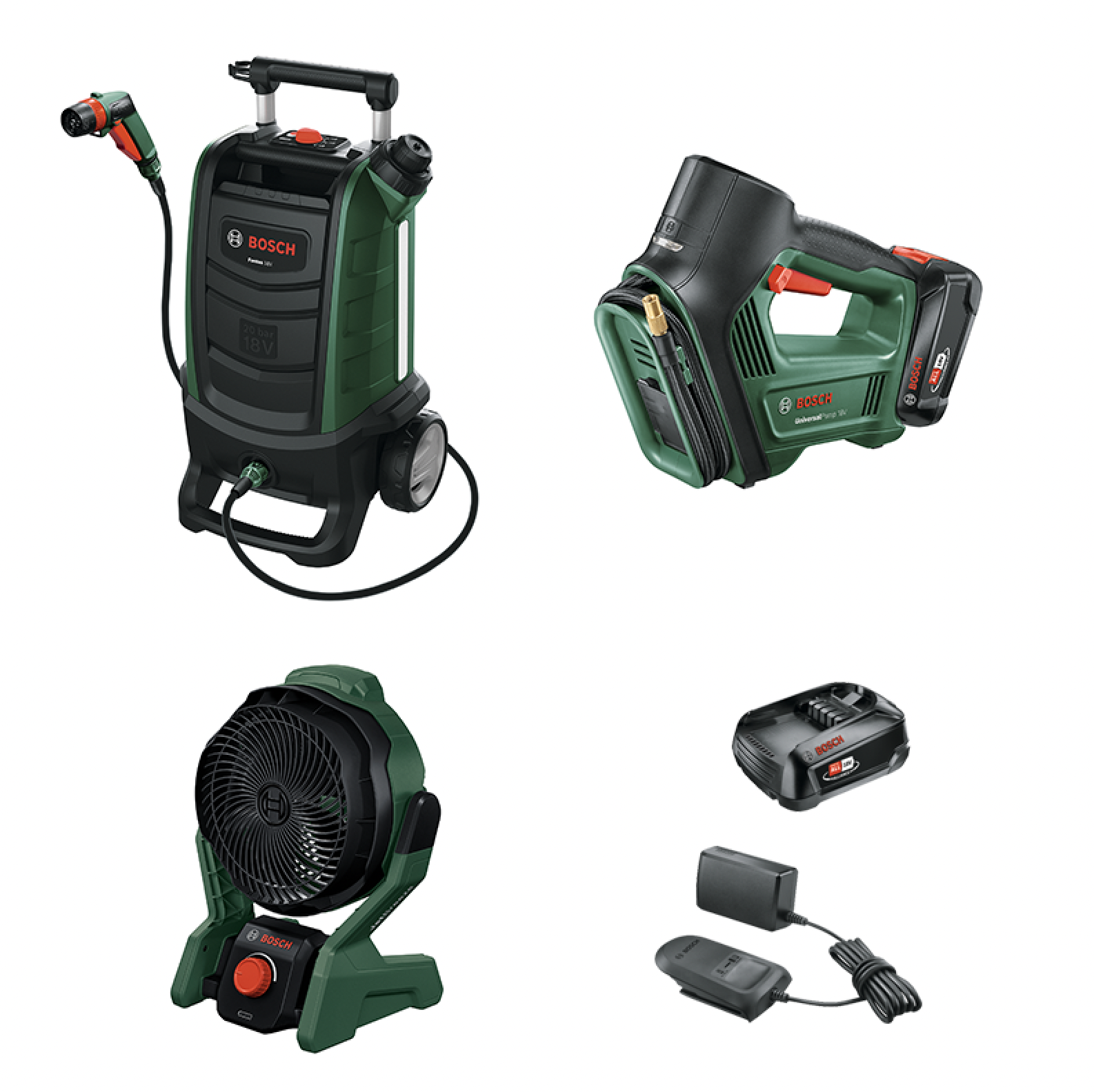 博世(BOSCH) 18V UniversalPumpFontus 多功能清洗机/UniversalFan无线便携风扇/UniversalPump 充气泵裸机/ Easychain 裸机