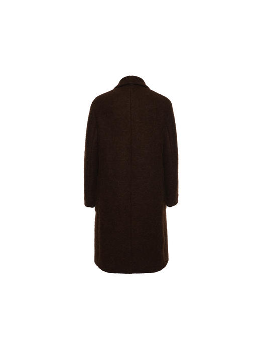 callisto大师系列咖啡色绵羊毛混纺大衣 商品图1