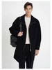 callisto大师系列黑色绵羊毛大衣 商品缩略图2