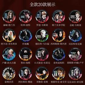 哈利波特徽章：写实人物系列盲盒徽章（1/20） 人物随机