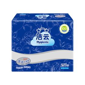 洁云加韧250张压花卫生纸
