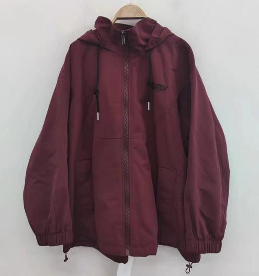 ZB连帽抽绳小字母刺绣夹棉外套（红） 冬季 944010690321 商品图4