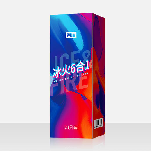 名流避孕套安全套3盒84只装 性感五合一 冰火六合一 至薄002大盒情趣套套计生情趣 商品图7