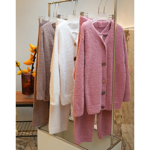 官网1188！Sn*del同款秋冬保暖软绵绵半边绒家居服套装 开衫居家睡衣月子服长袖长裤 商品图9