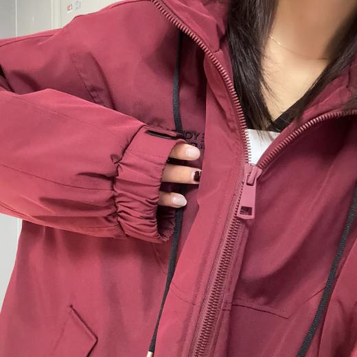 ZB连帽抽绳小字母刺绣夹棉外套（红） 冬季 944010690321 商品图3