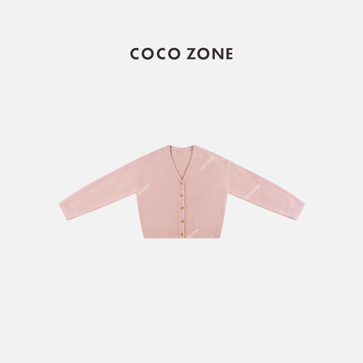 COCO ZONE 秋冬慵懒风纯色V领百搭针织开衫CC1D2724 商品图0