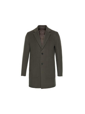 callisto绿色绵羊毛混纺大衣