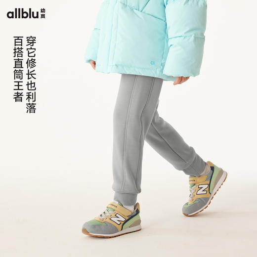 【冬Vol.3】allblu幼岚【雪顶绒】儿童束口裤男女童24冬新款加绒保暖弹力长裤ZY 商品图1