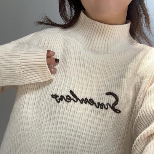 ZS前幅拼色字母印花套头毛织衫 冬季 000074421767 商品图3