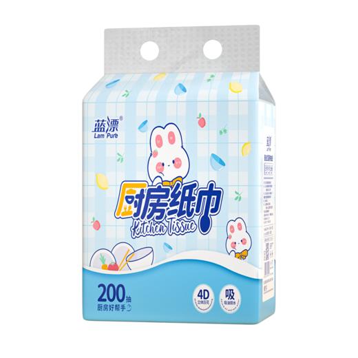 【自营】蓝漂萌宠系列悬挂式厨房抽纸3提400张2层200抽3提LP-49495 商品图0