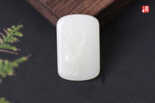 和田玉白玉生肖【鸡】吊坠  配精美挂绳 商品图3