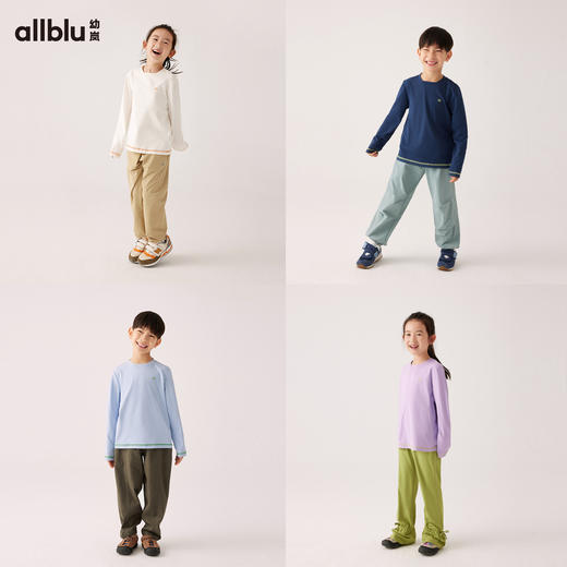 【秋Vol.1】幼岚童装「宣纸速干」加厚版舒适透气长袖T恤24秋季新款儿童T恤ZY 商品图2