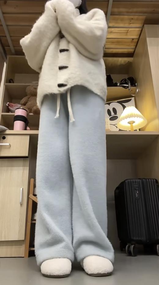 <曾小咸推荐> 仿水貂毛针织阔腿裤 日常139.99/件 活动价89.99/件！！ 商品图3