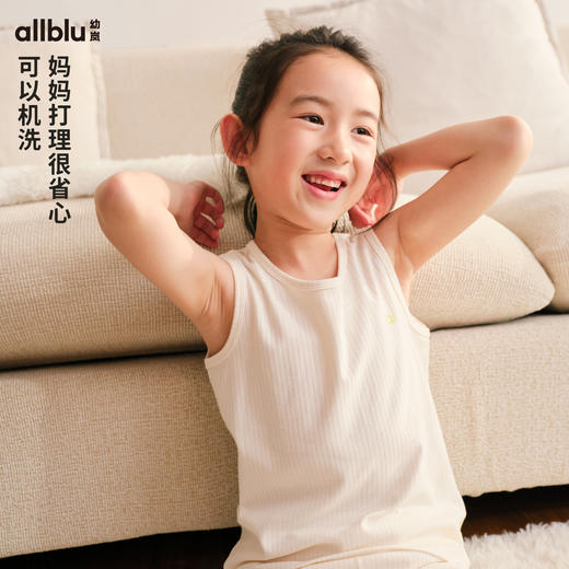 【王牌桉树皮】幼岚童装透汽罗纹小背心24秋季新款儿童家居背心 商品图2