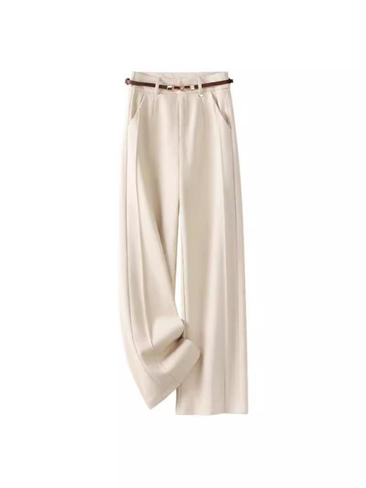 窄版直筒裤女秋冬新款高腰休闲裤显瘦呢子垂坠感阔腿女裤子💕 商品图4