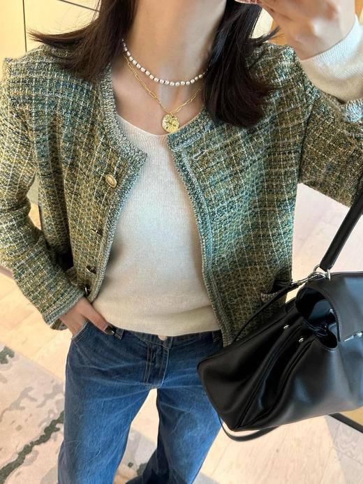 Monica链条麋鹿金币毛衣链项链 商品图8