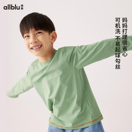 【秋Vol.1】幼岚童装「宣纸速干」加厚版舒适透气长袖T恤24秋季新款儿童T恤ZY 商品图3