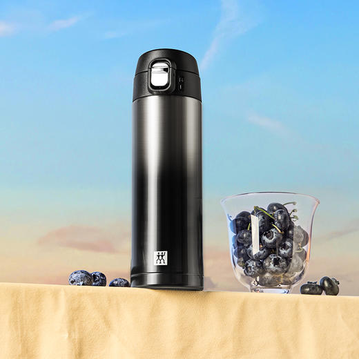 ZW-BP828 双立人真空保温弹跳杯黑银色430mL 商品图7