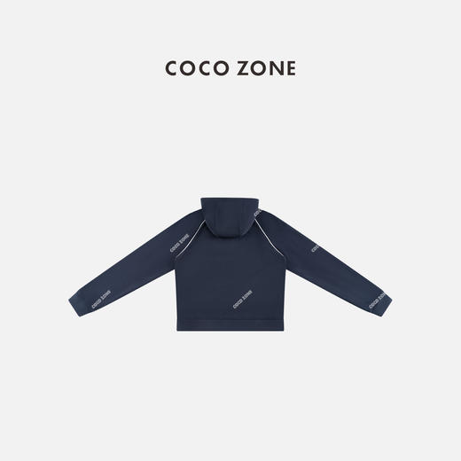 COCO ZONE 秋季美式小摇粒绒撞色连帽拉链外套CC2D2954 商品图1