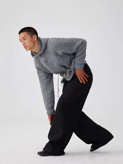 Simple Project/M24209/马海毛连帽纽扣毛衣 商品图4