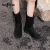 预售|Safiya/索菲娅2024美拉德复古绒面气质百搭套筒堆堆裤管靴 SF44116408 商品缩略图4