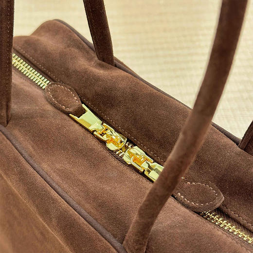 【顺丰包邮】03435 洛诗琳秋冬美拉德中号牛反绒保龄球手提包00382 商品图3