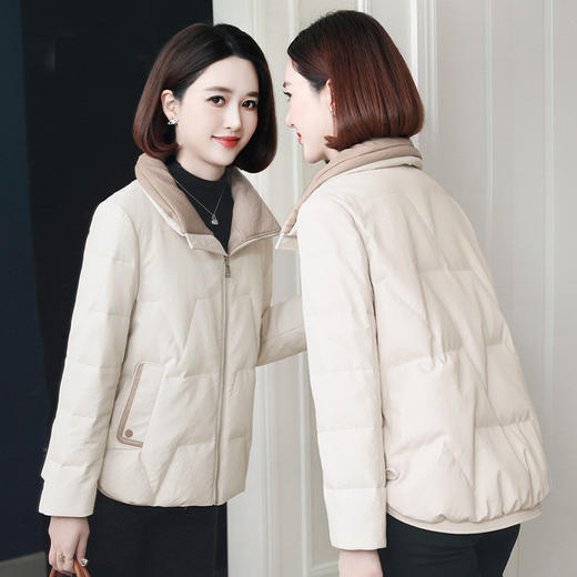 XT 3159真皮羽绒服时尚加厚外套皮衣 商品图1