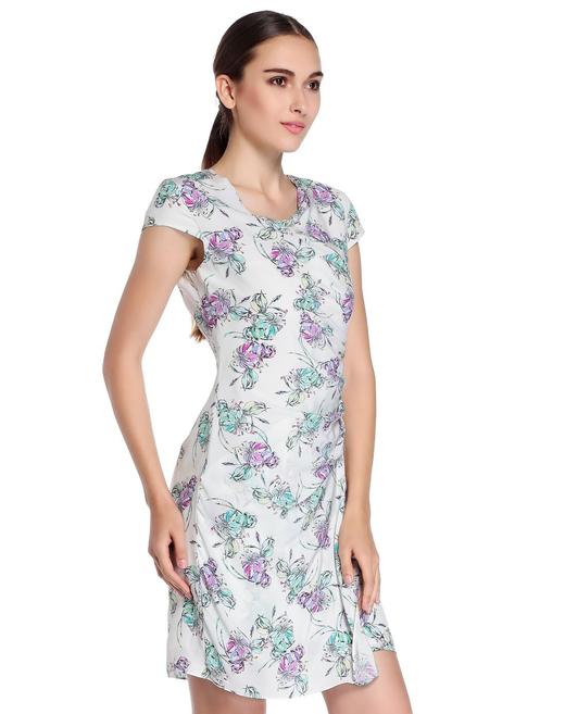 4894415335330 JOAN&DAVID 白/多色清新印花短袖连衣裙 商品图2