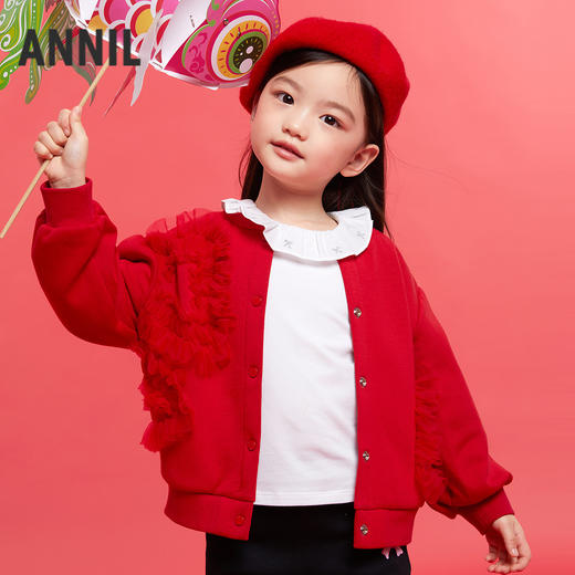 女童针织外套春季新款安奈儿童装实体店同款XG515568 商品图2