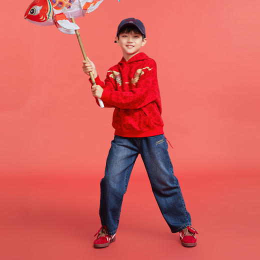 男女童带帽长袖卫衣春季新款安奈儿童装实体店同款AM511504 商品图4