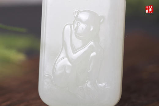 和田玉白玉生肖【猴】吊坠 配精美挂绳 商品图2
