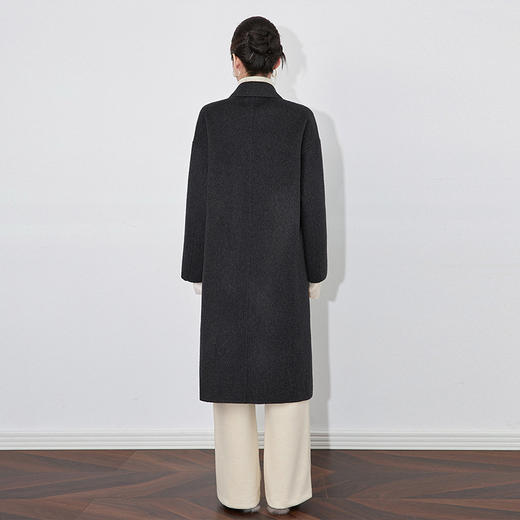 【高货wl】全新升级【铂金会员588/天猫799/差价211】(34655) 洛诗琳秋冬绵羊毛西装领双面呢宽松大衣高级感气质外套女 商品图4