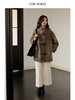 ForPoem 现货 24/FW原创设计蝴蝶结牛角扣100羊毛中长款大衣外套 商品缩略图3
