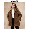 VIMAGE纬漫纪休闲直筒保暖宽松羊毛羊绒毛呢大衣冬新款V2214808 商品缩略图3