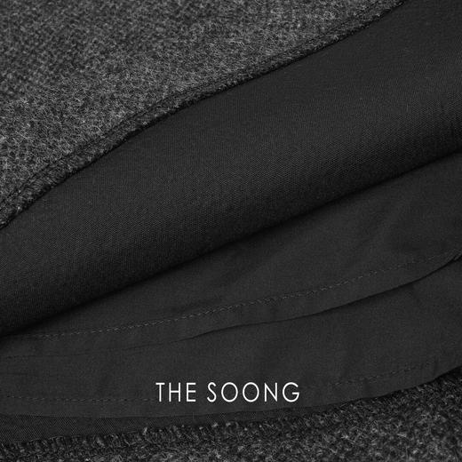 THESOONG"高知英伦"羊毛花呢绒感不规则下摆中腰半身裙HWQZ6170 商品图2