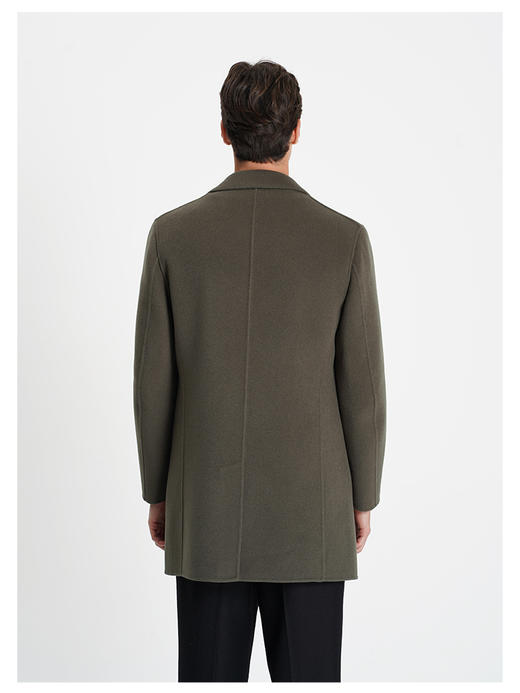 callisto绿色绵羊毛混纺大衣 商品图4