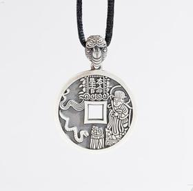 矩德泉坊 纯银手作  QY401010801本命星官蛇挂扣（3厘米版）