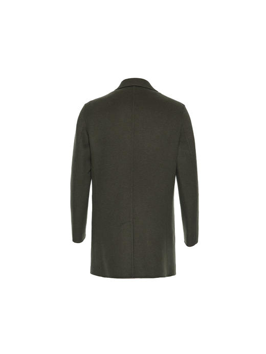 callisto绿色绵羊毛混纺大衣 商品图1