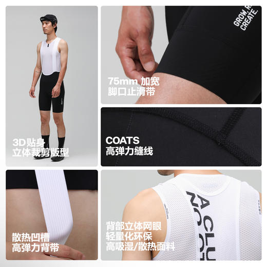 GRC桀骛无尽春夏新款男士透气标语系列公路车骑行裤男 商品图3