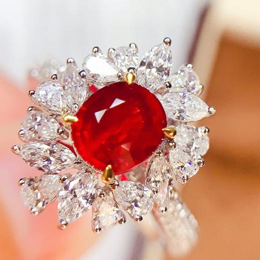 1.5ct刻面红宝石戒指 商品图1