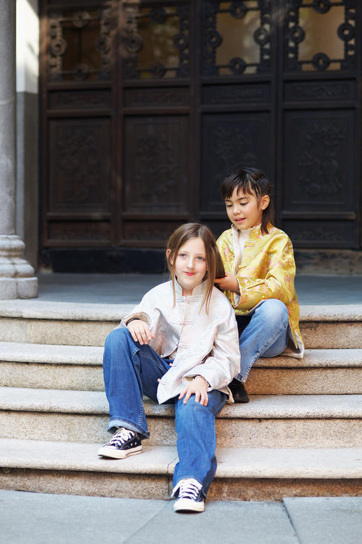 盛唐牡丹|儿童系列|Kids 缠枝宝相花双面穿外套 商品图6