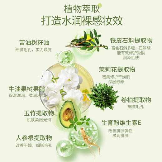 隔离无瑕素颜霜 植物自然不假白轻遮瑕 提亮肤色清透安姑娘净素 商品图2