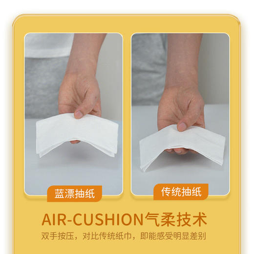 【自营】蓝漂(Lam pure)白色抽纸压花加厚自然无香面纸巾擦手纸卫生纸巾32包 LP-49587 商品图3
