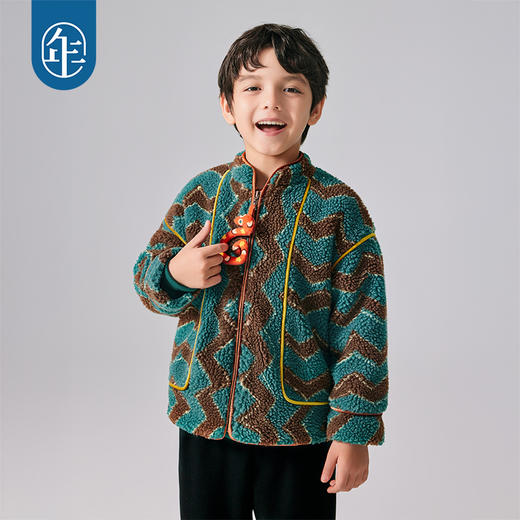 年衣童装儿童唐装外套2024冬季新品男女童新中式国风摇粒绒上衣N4244561D03 商品图4
